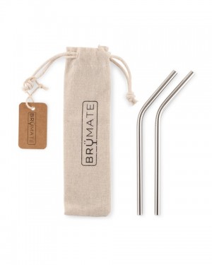Bru Mate Stainless Steel Reusable Straws Small Béžový | CZ_BRU47810